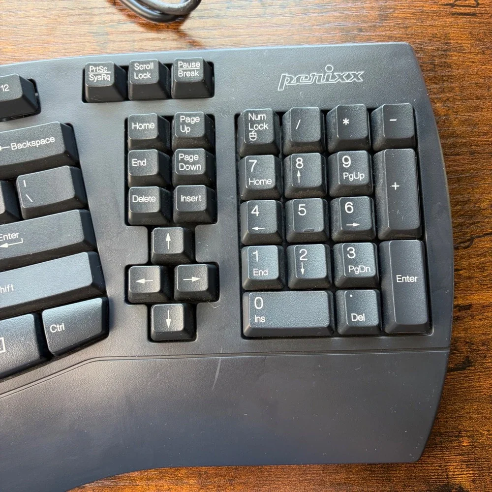 Perixx PERIBOARD-512 Ergonomic Split Keyboard Black USB Wired KU-9938